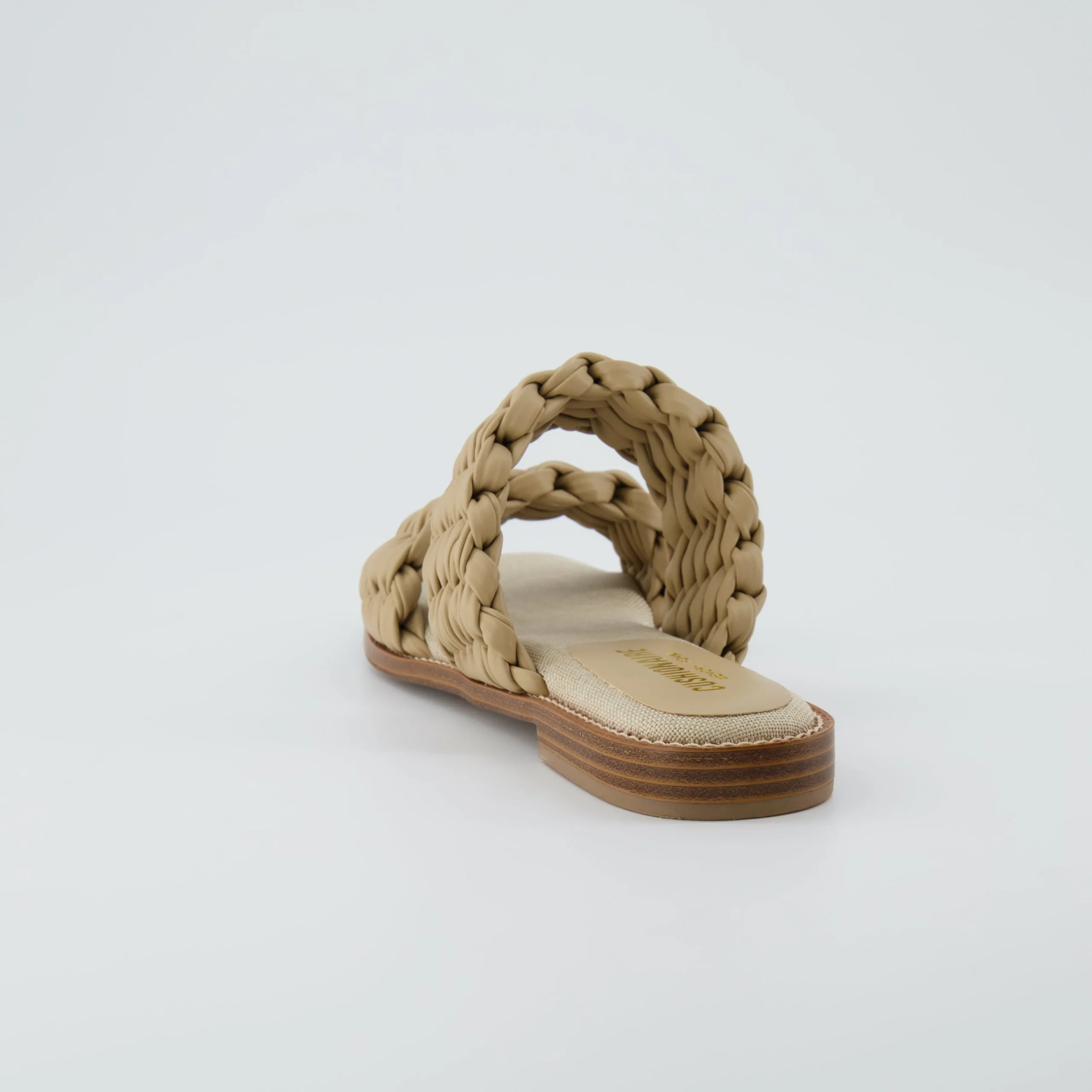 Slide Sandals | Flat Sandals>Cushionaire Vibe Braided Two Band Sandal
