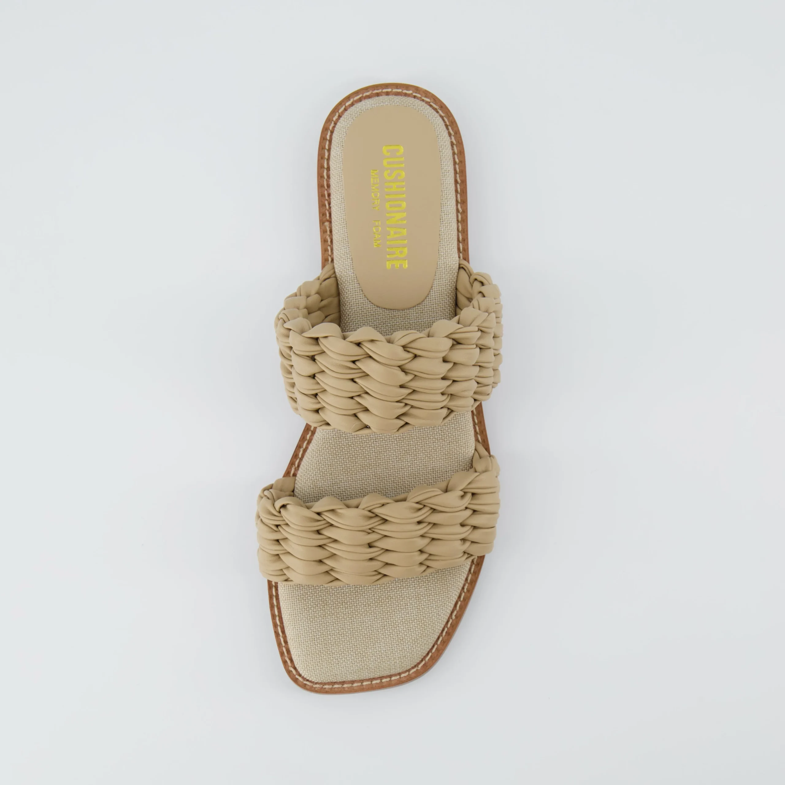 Slide Sandals | Flat Sandals>Cushionaire Vibe Braided Two Band Sandal