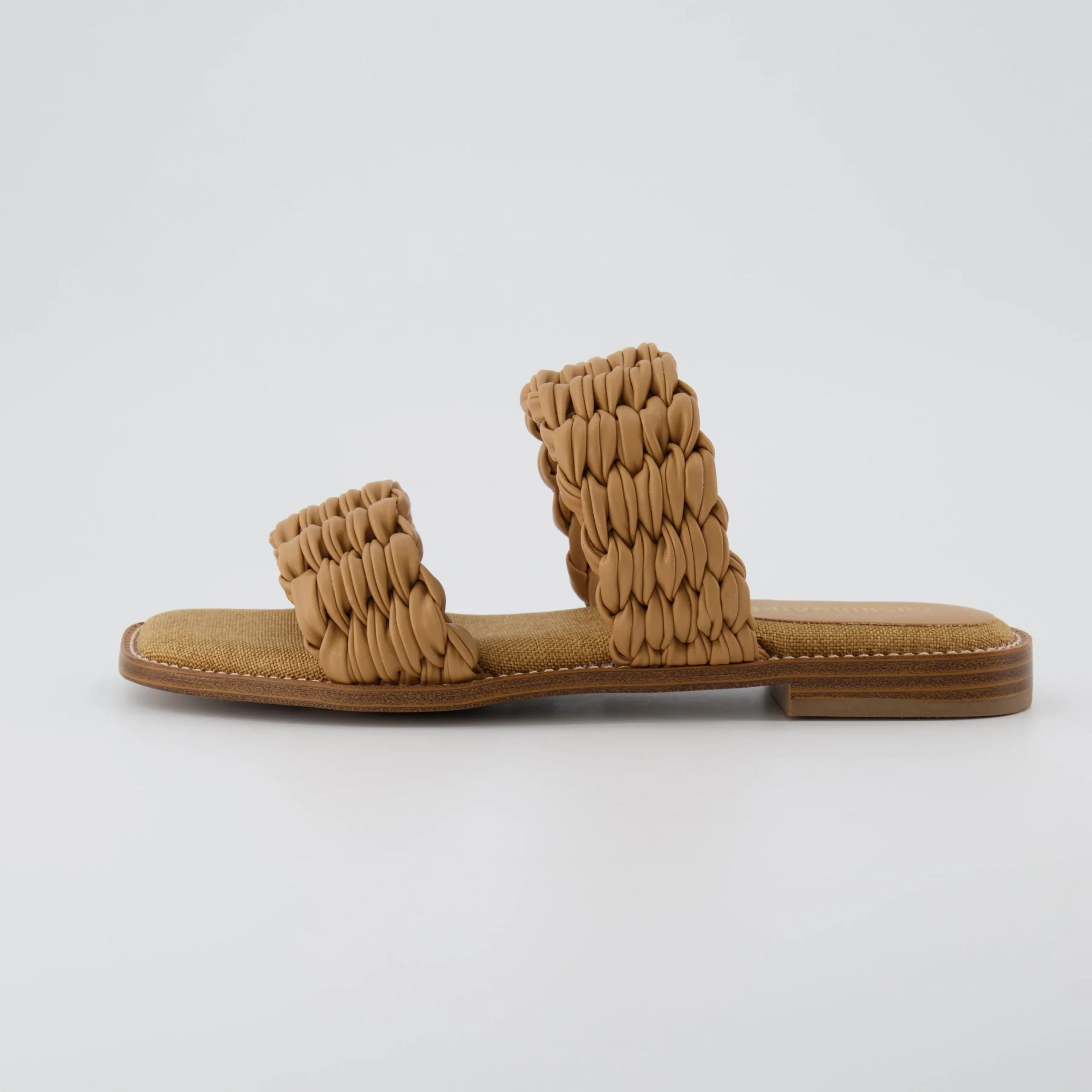 Slide Sandals | Flat Sandals>Cushionaire Vibe Braided Two Band Sandal