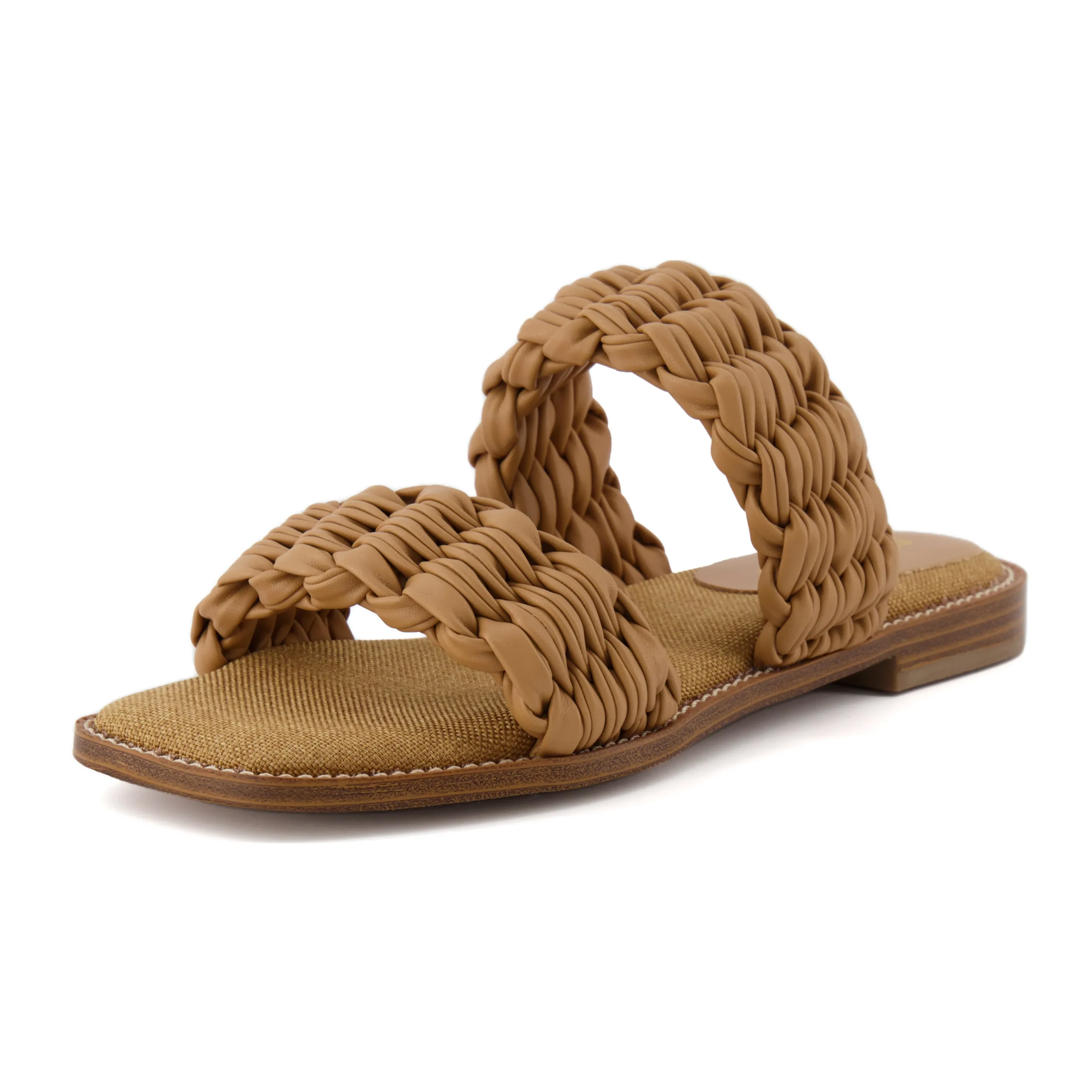 Slide Sandals | Flat Sandals>Cushionaire Vibe Braided Two Band Sandal