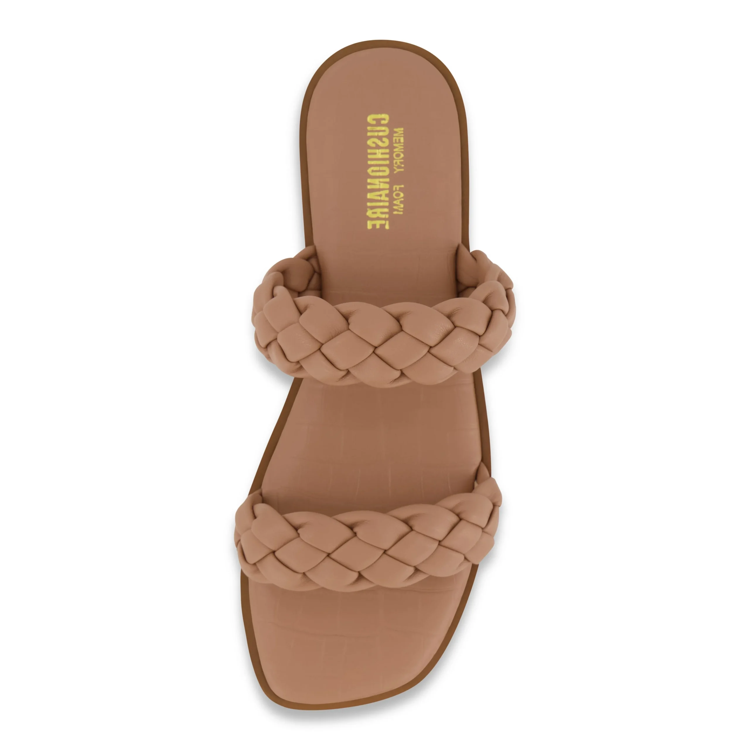 Slide Sandals | Flat Sandals>Cushionaire Vicki Braided Two Band Sandal