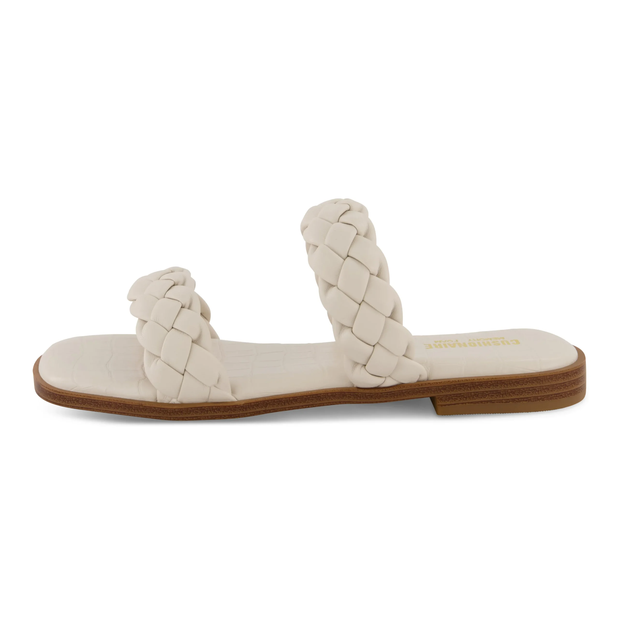 Slide Sandals | Flat Sandals>Cushionaire Vicki Braided Two Band Sandal
