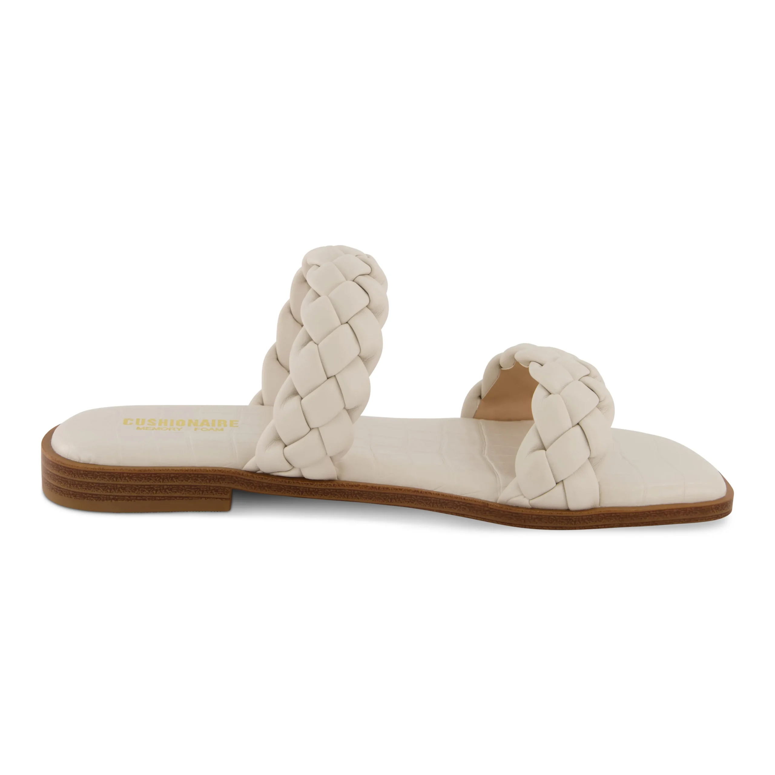 Slide Sandals | Flat Sandals>Cushionaire Vicki Braided Two Band Sandal