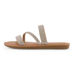 Slide Sandals | Flat Sandals>Cushionaire Vienna Rhinestone Slide Sandal
