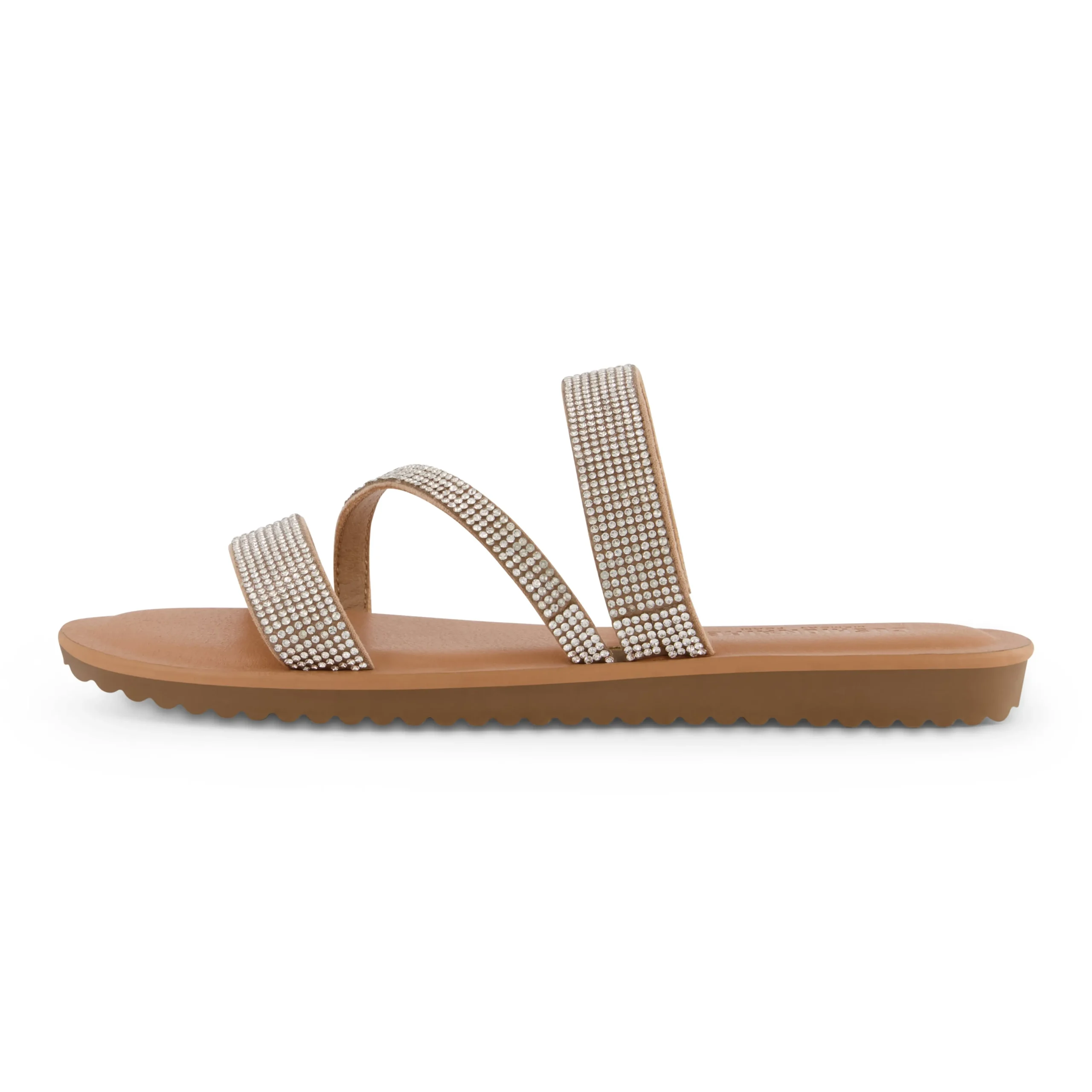 Slide Sandals | Flat Sandals>Cushionaire Vienna Rhinestone Slide Sandal