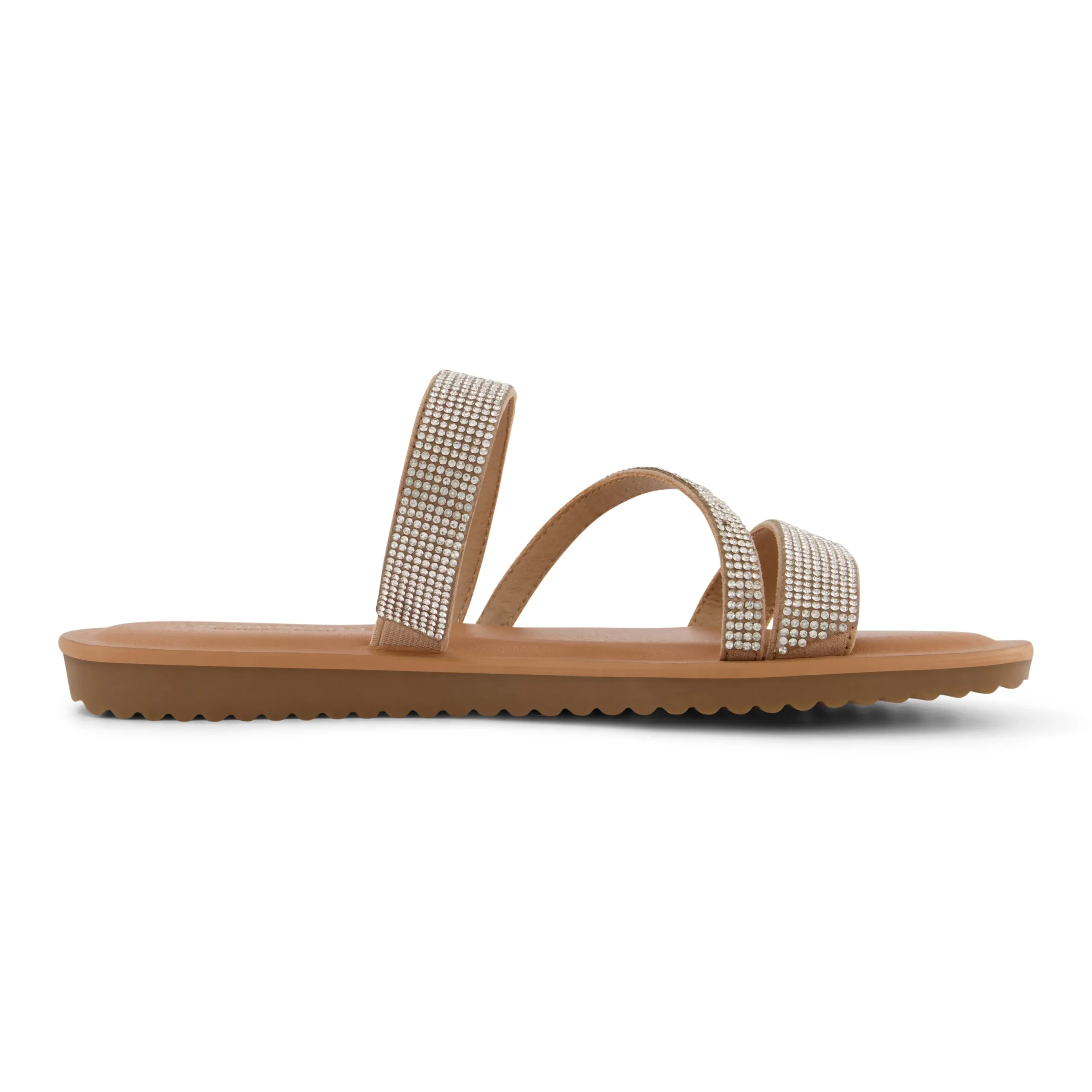 Slide Sandals | Flat Sandals>Cushionaire Vienna Rhinestone Slide Sandal