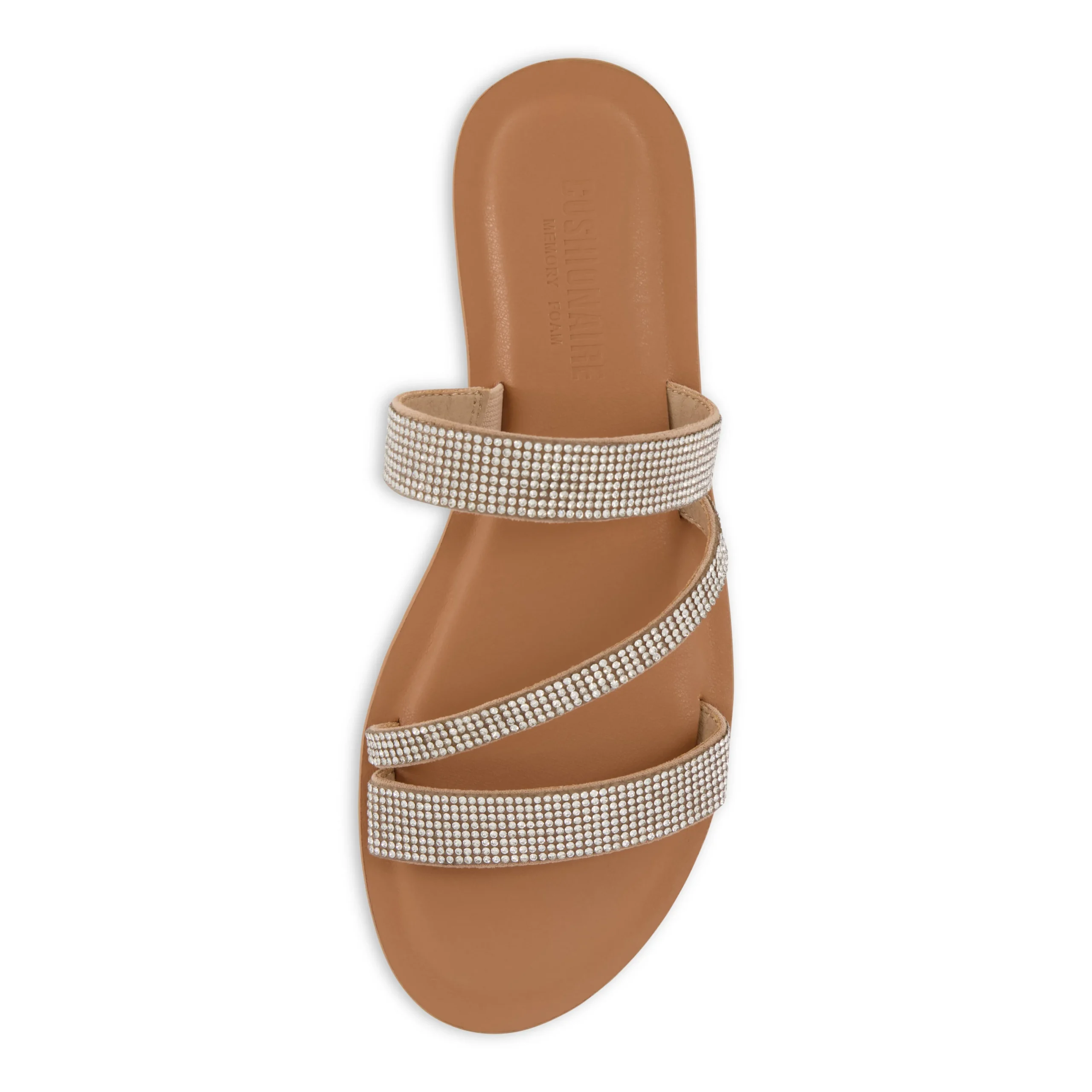 Slide Sandals | Flat Sandals>Cushionaire Vienna Rhinestone Slide Sandal