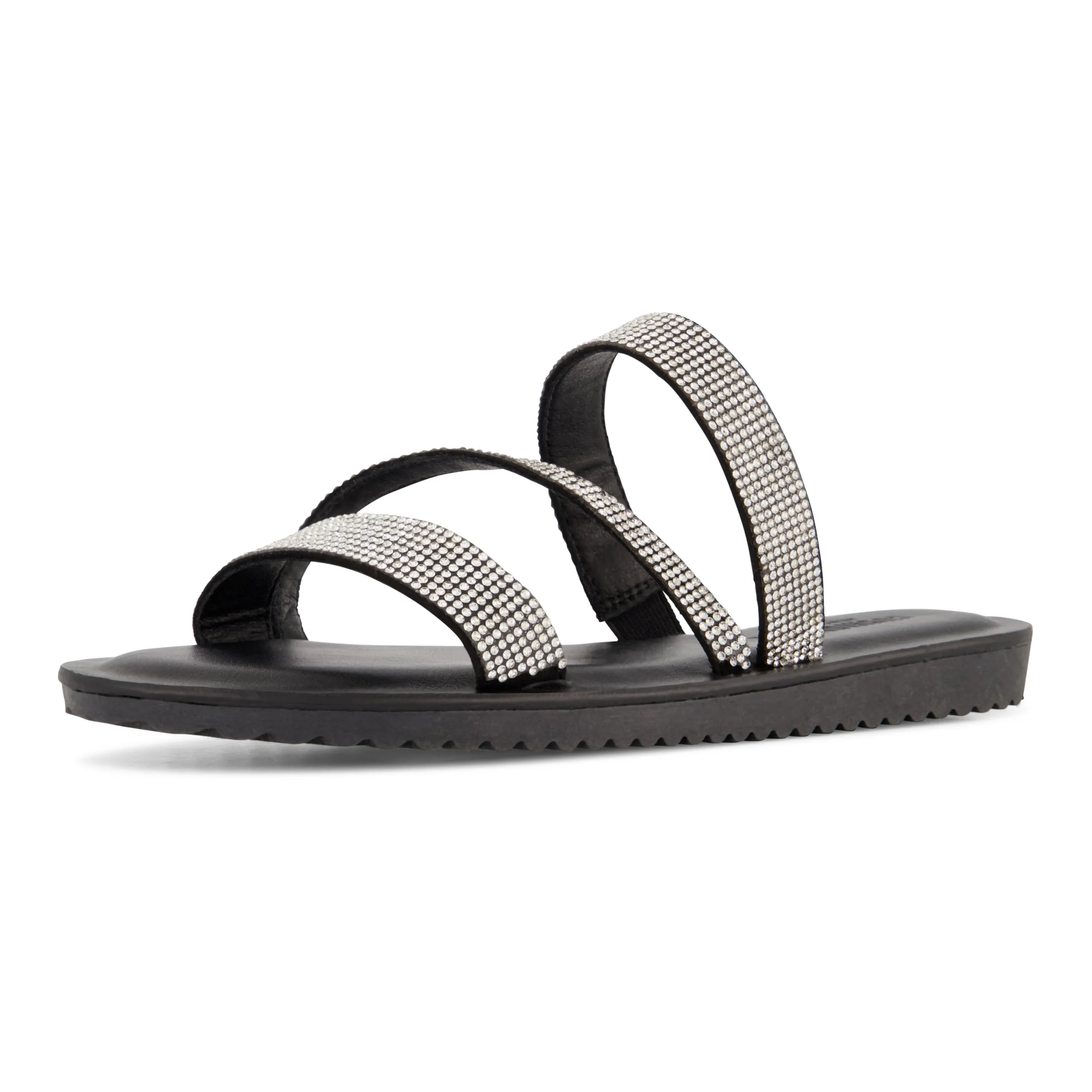 Slide Sandals | Flat Sandals>Cushionaire Vienna Rhinestone Slide Sandal