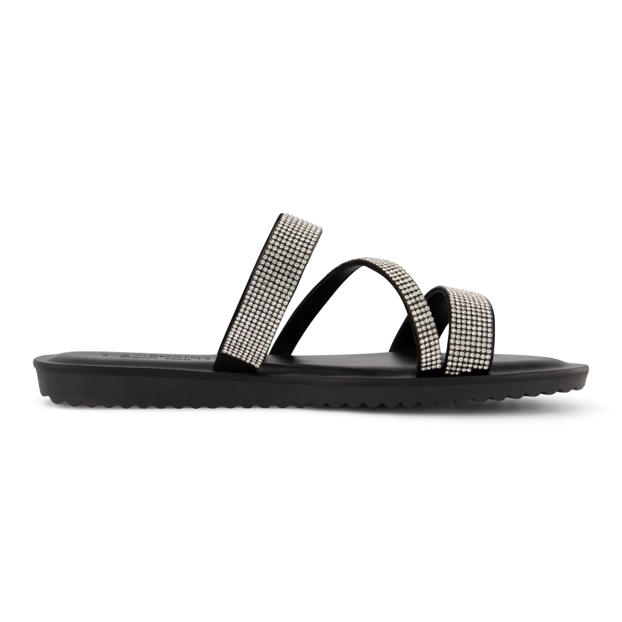 Slide Sandals | Flat Sandals>Cushionaire Vienna Rhinestone Slide Sandal