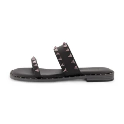 Slide Sandals | Flat Sandals>Cushionaire Visby Studded Two Band Sandal
