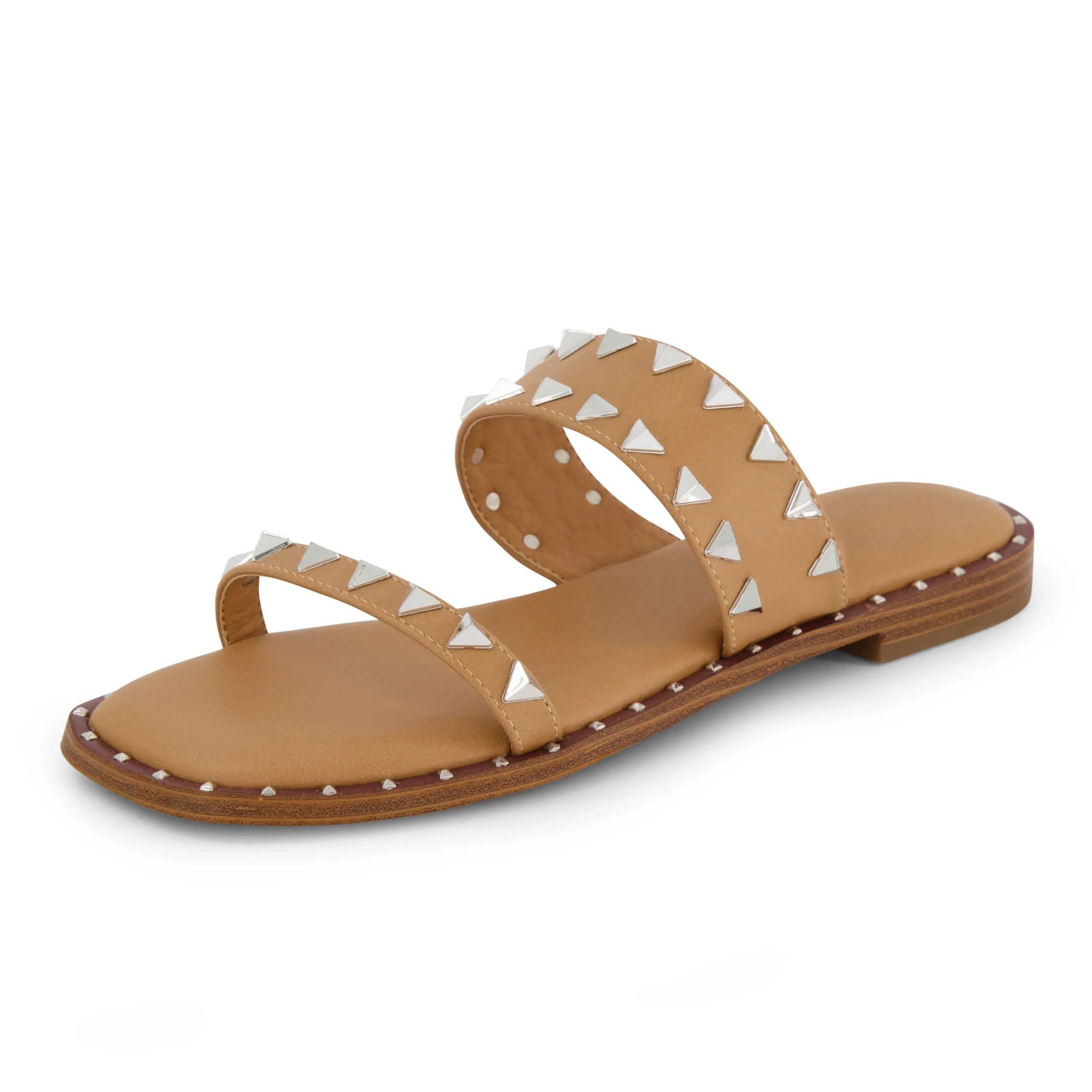 Slide Sandals | Flat Sandals>Cushionaire Visby Studded Two Band Sandal