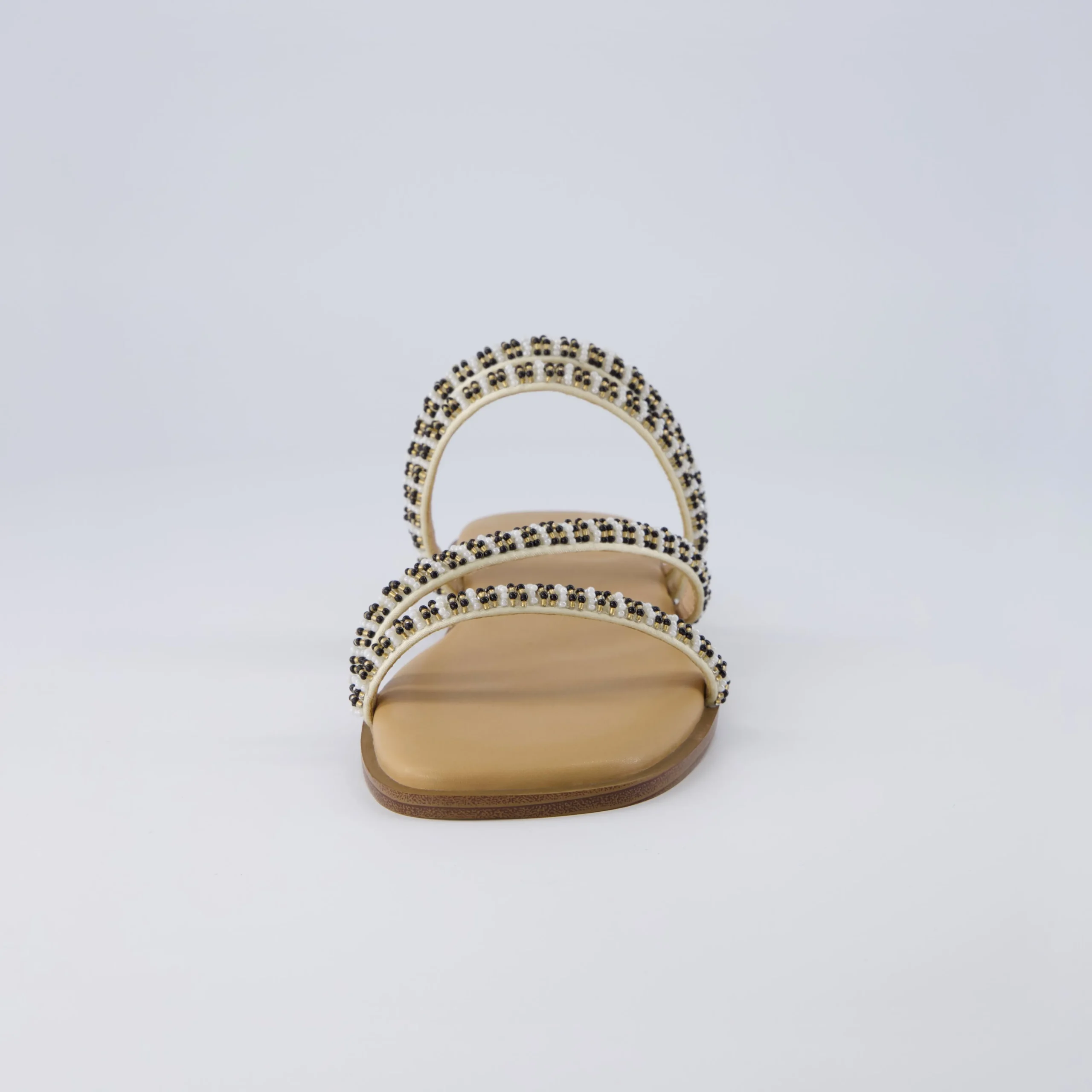 Flat Sandals>Cushionaire Vivid Beaded Flat Sandal Tan